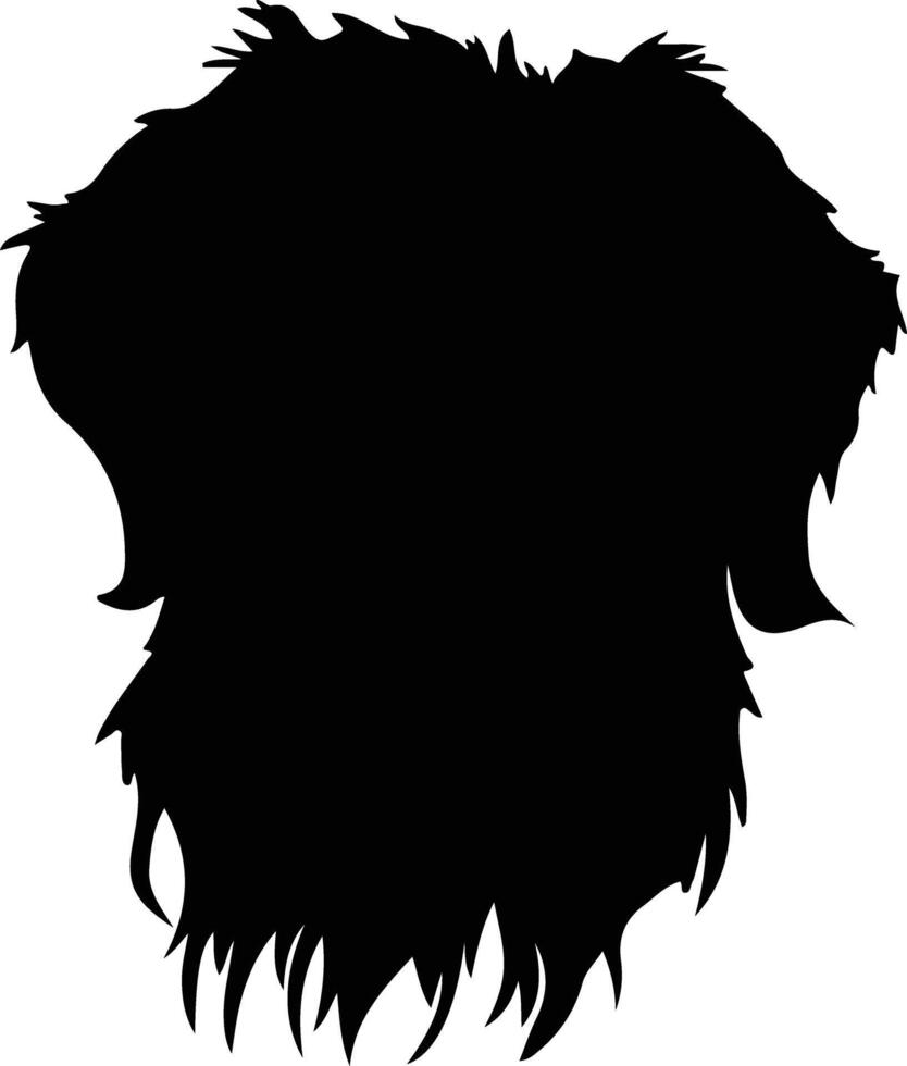 Black Russian Terrier  silhouette portrait vector