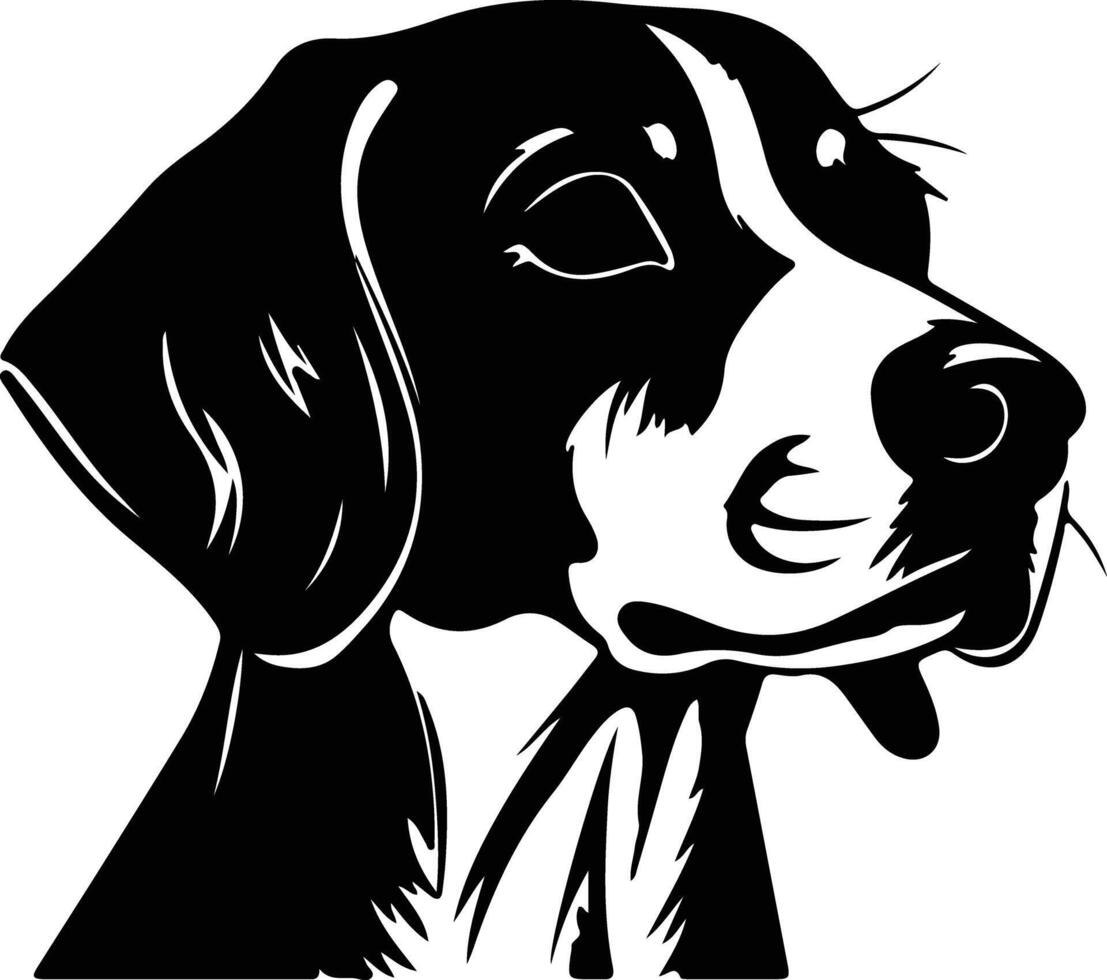 Beagle  silhouette portrait vector