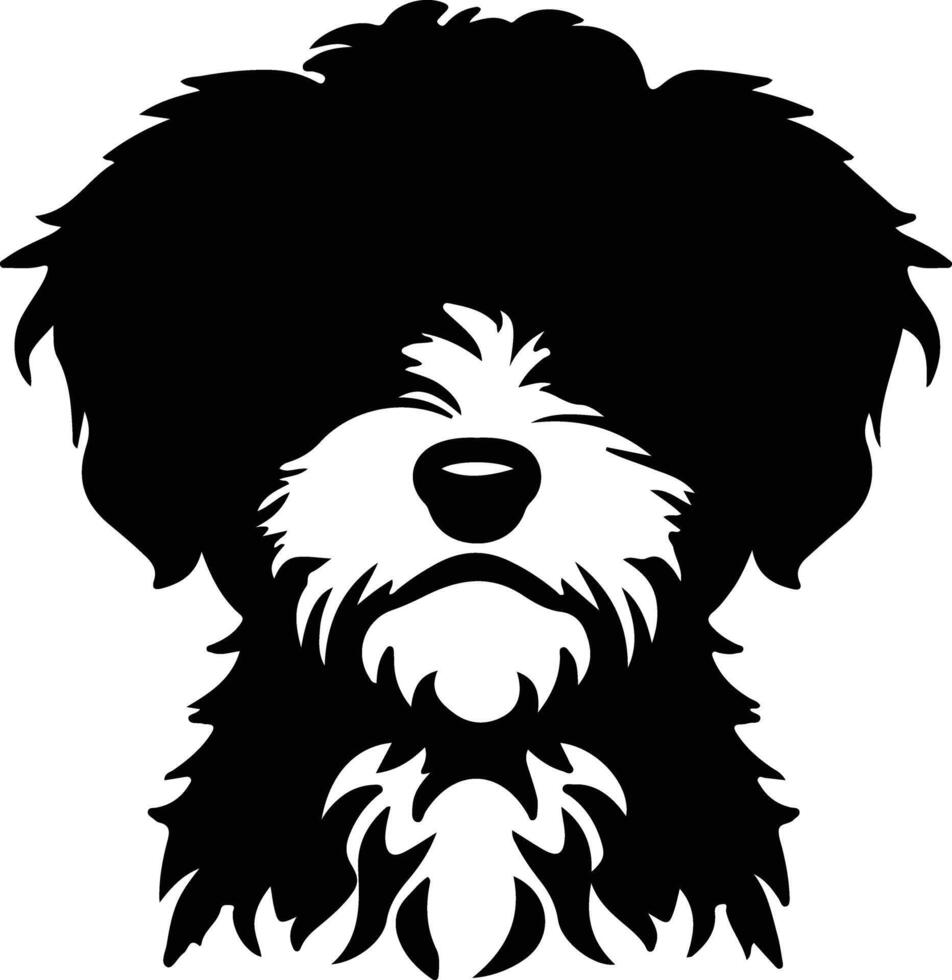 Bichon Frise  silhouette portrait vector