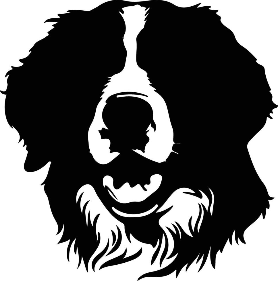 Bernese Mountain Dog  silhouette portrait vector