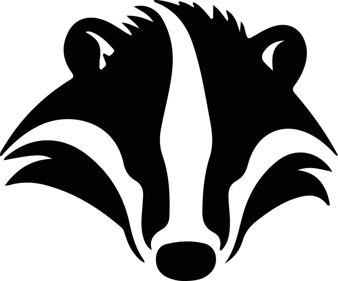 badger  silhouette portrait vector
