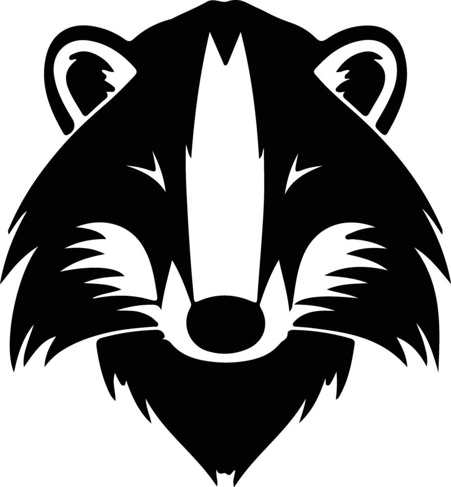 badger  silhouette portrait vector
