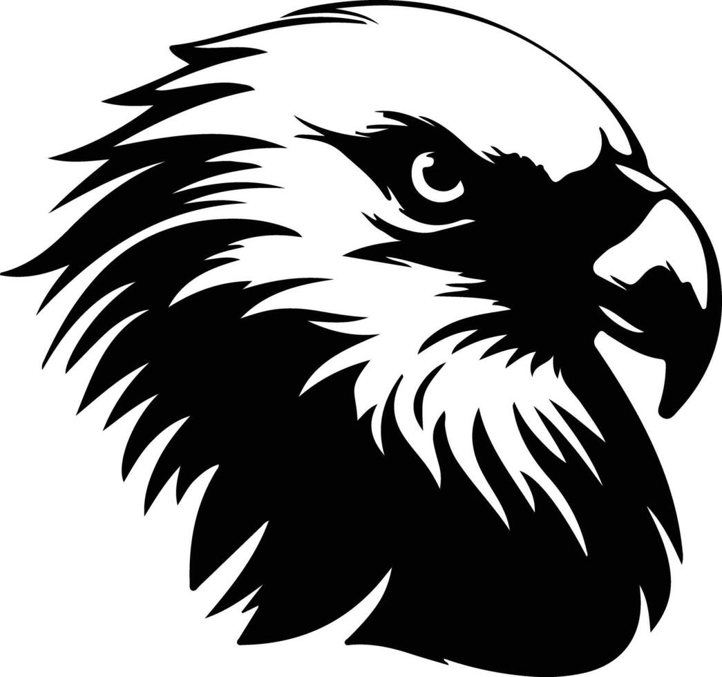 bald eagle  silhouette portrait vector