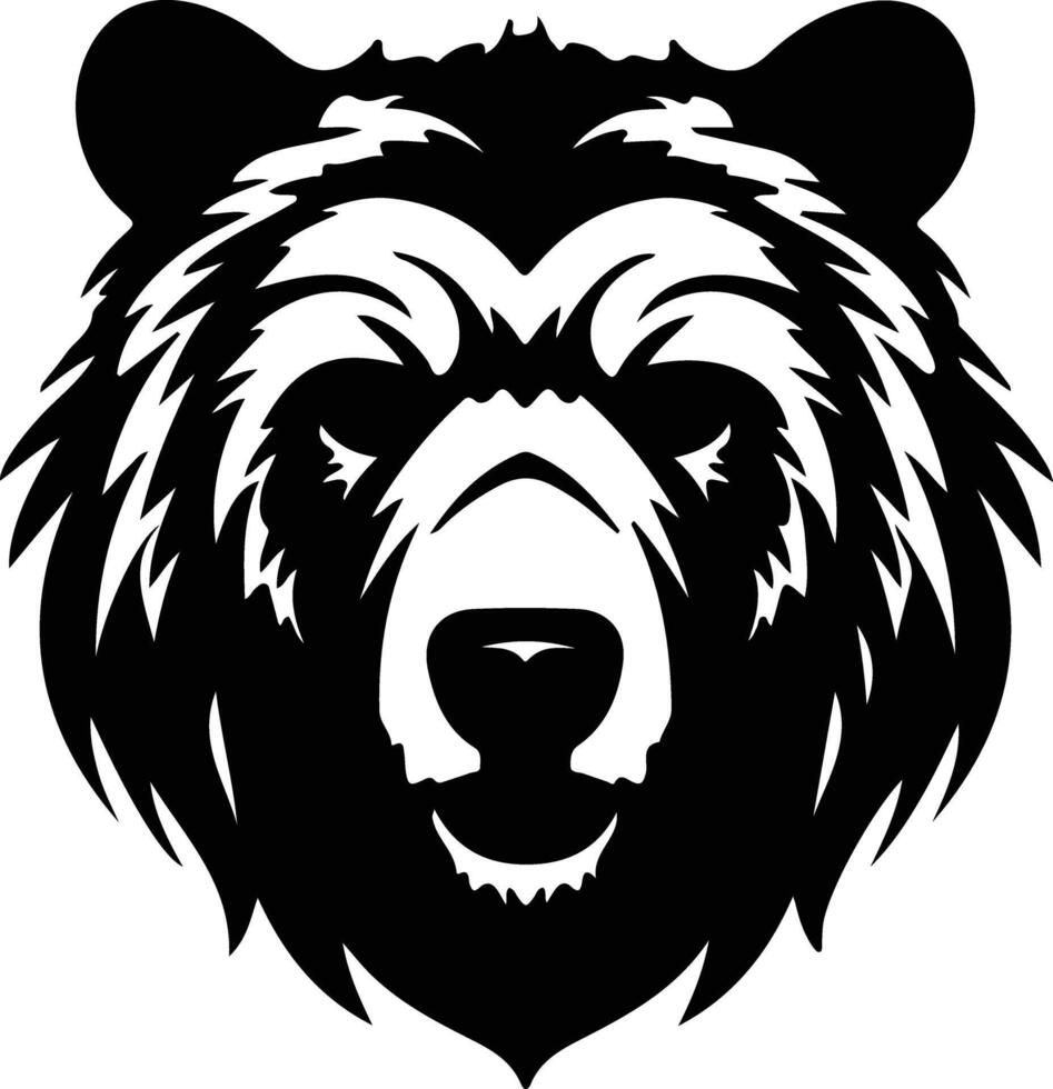 bear  silhouette portrait vector