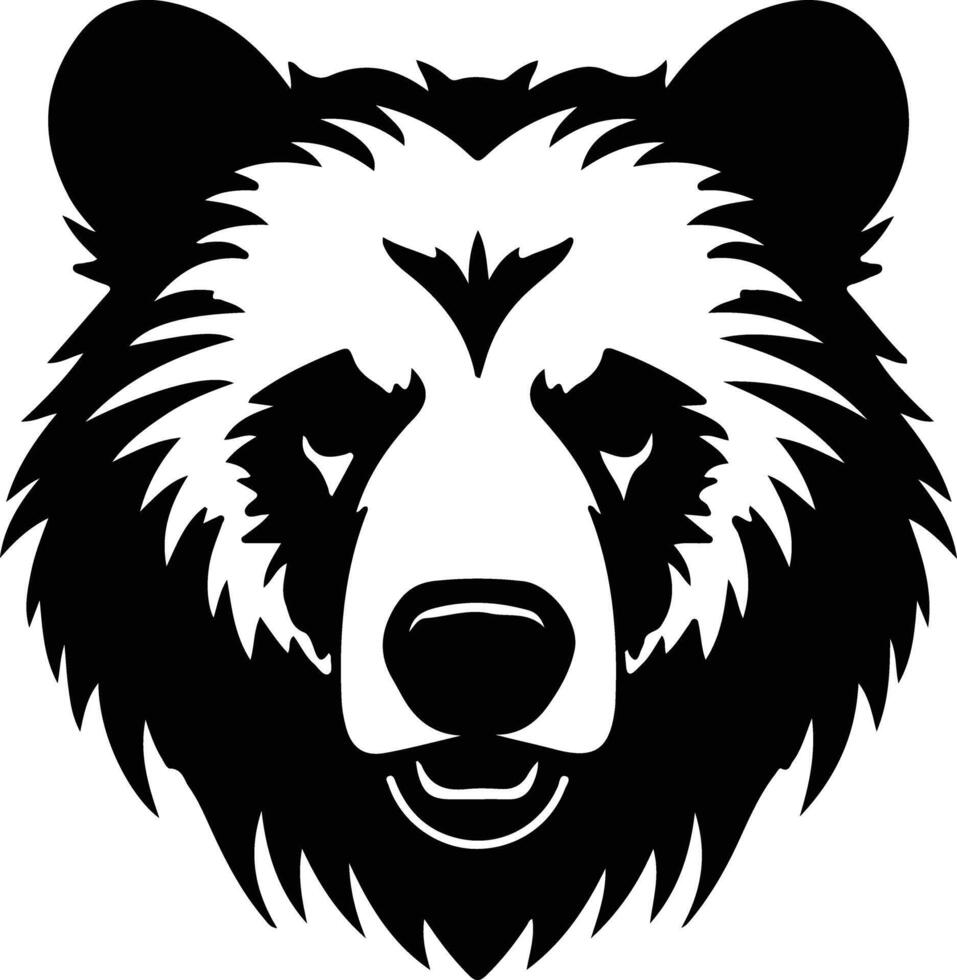 bear silhouette portrait vector