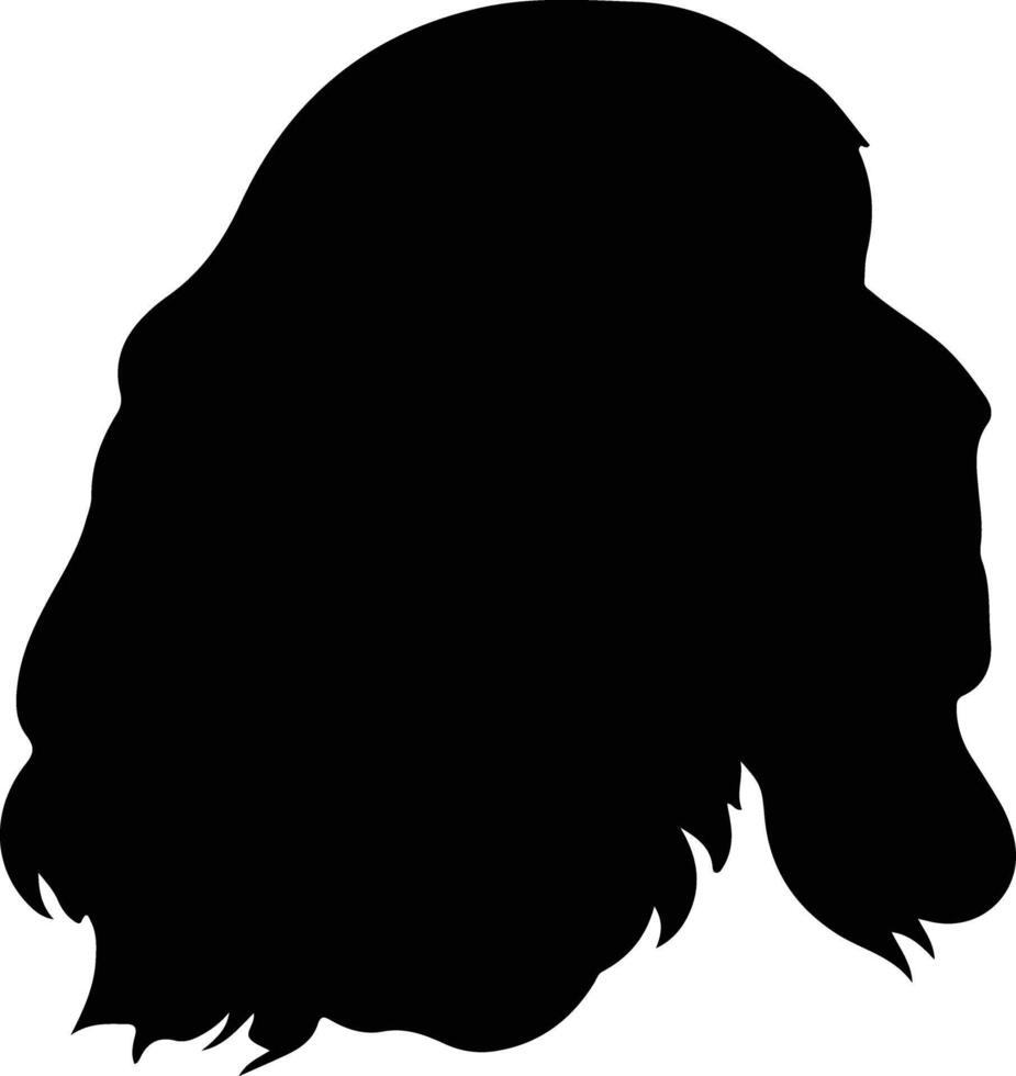 American Cocker Spaniel  silhouette portrait vector