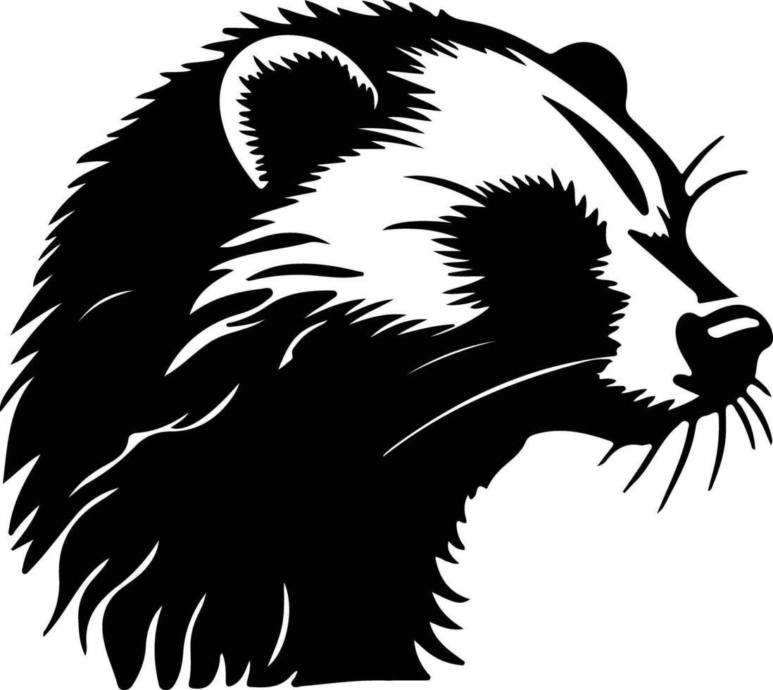 binturong  silhouette portrait vector