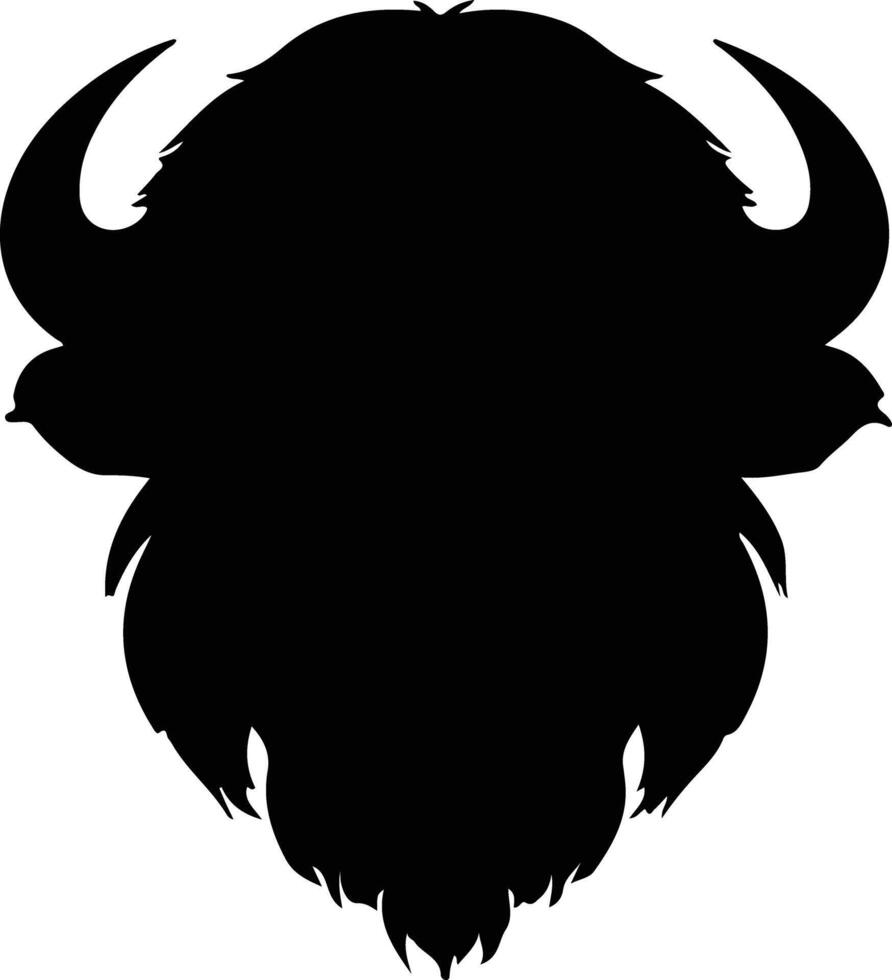 bison  silhouette portrait vector