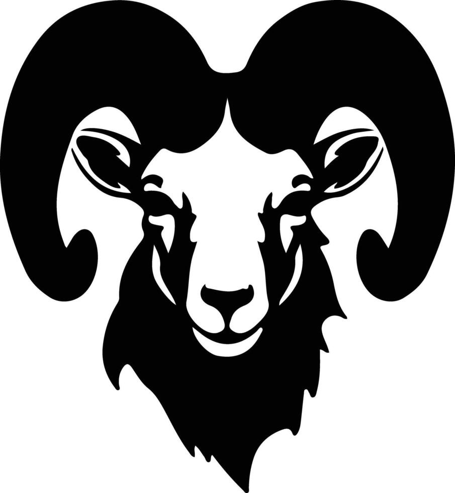bighorn sheep  silhouette portrait vector