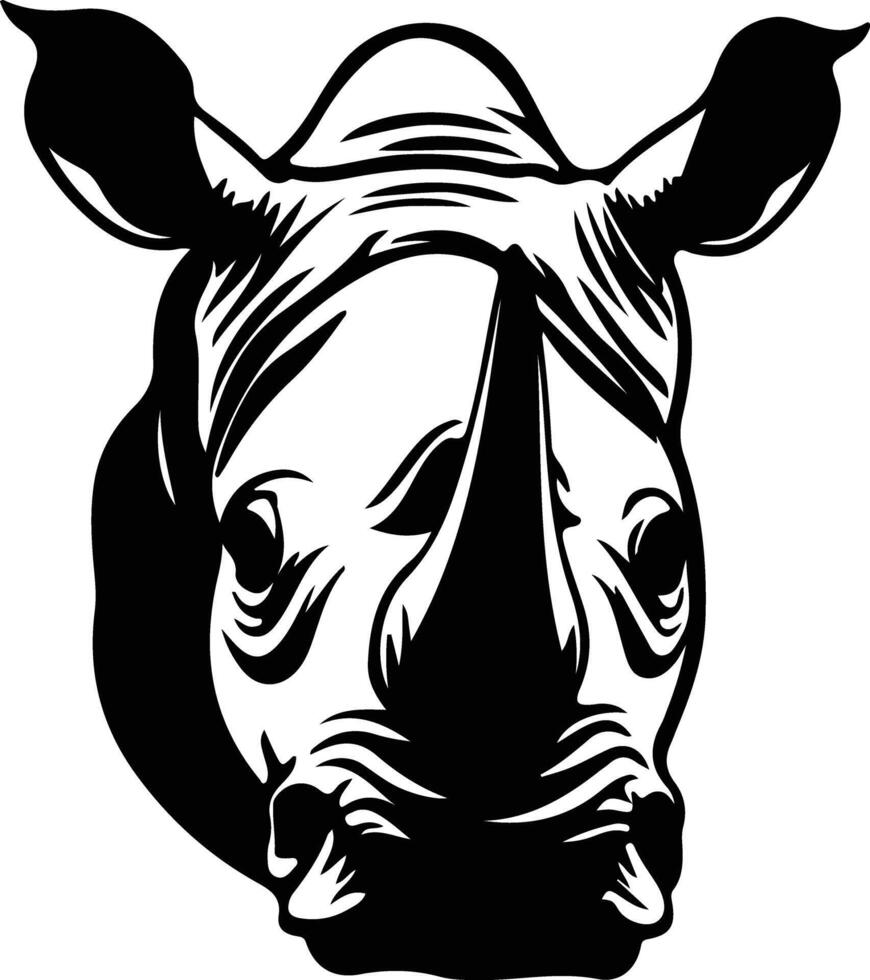 Arsinoitherium  silhouette portrait vector