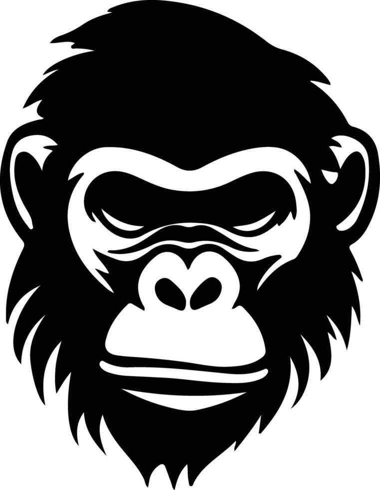 ape  silhouette portrait vector