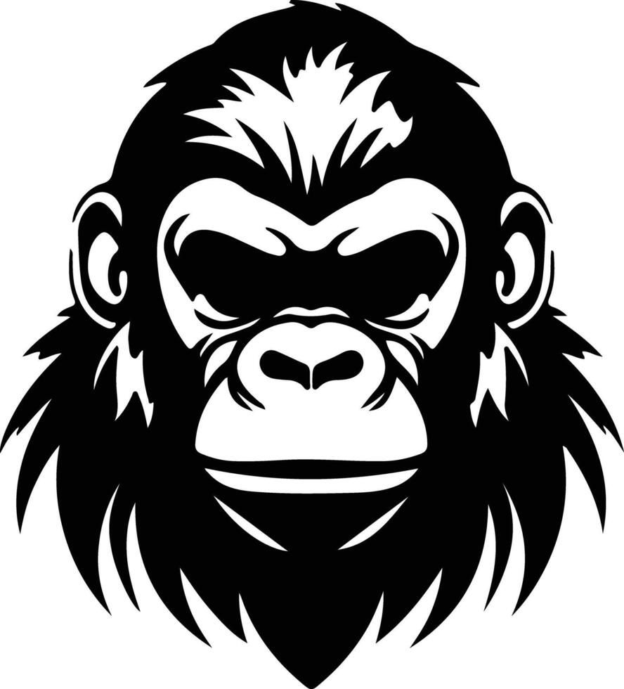 ape  silhouette portrait vector