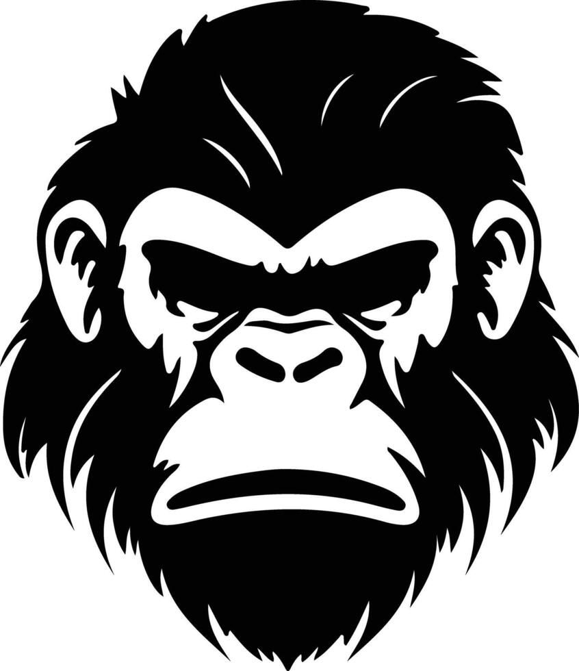 ape  silhouette portrait vector