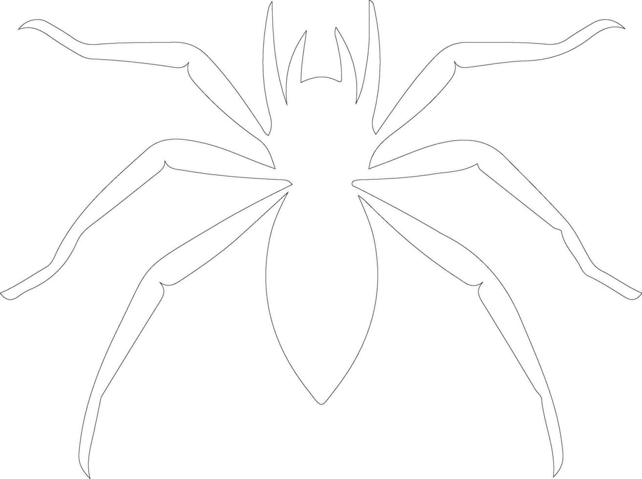 assassin bug  outline silhouette vector