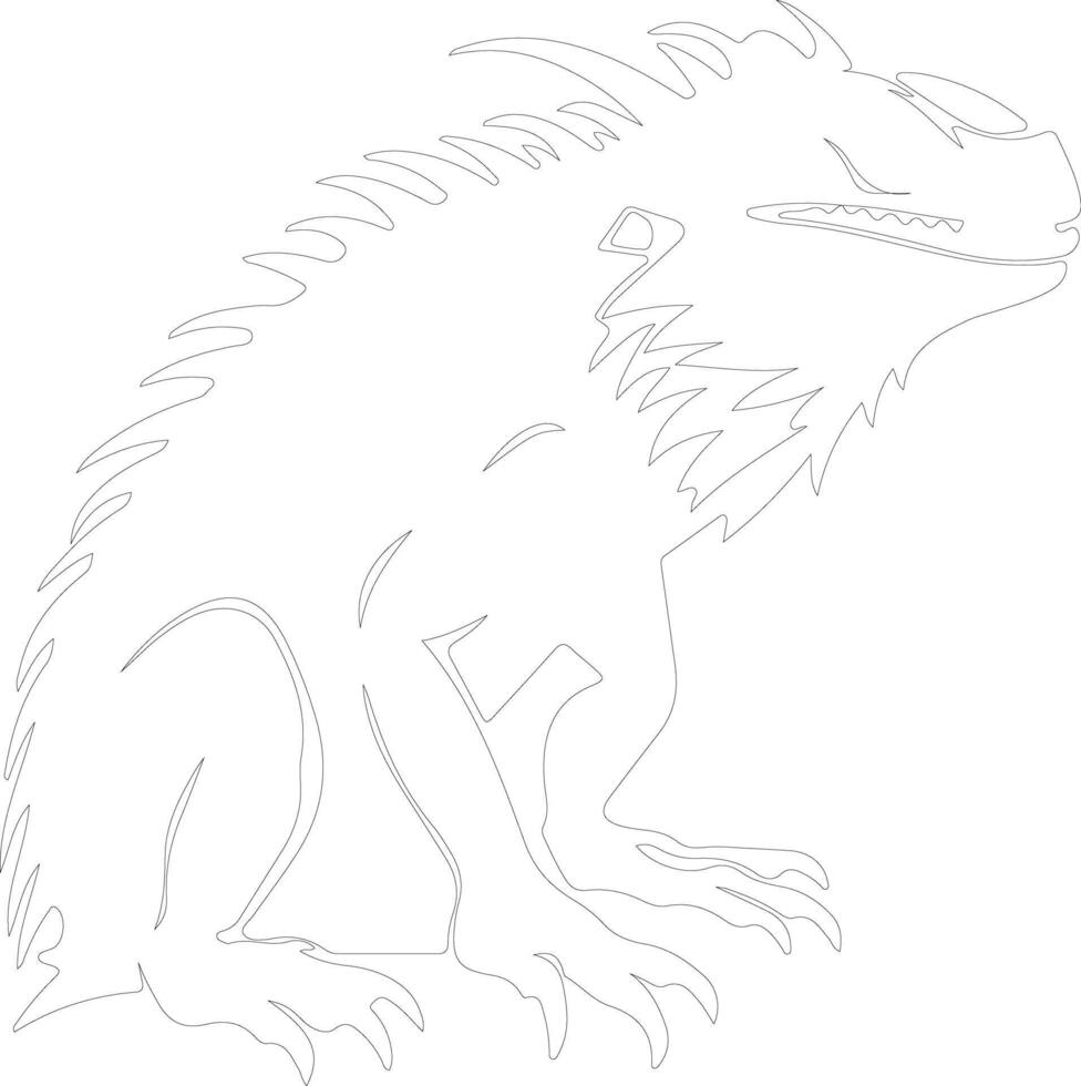 basilisk  outline silhouette vector