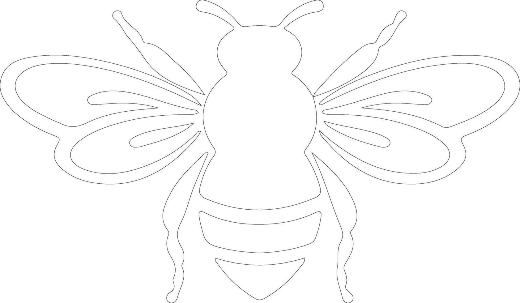 bee outline silhouette vector