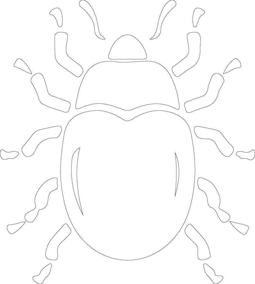 bed bug  outline silhouette vector