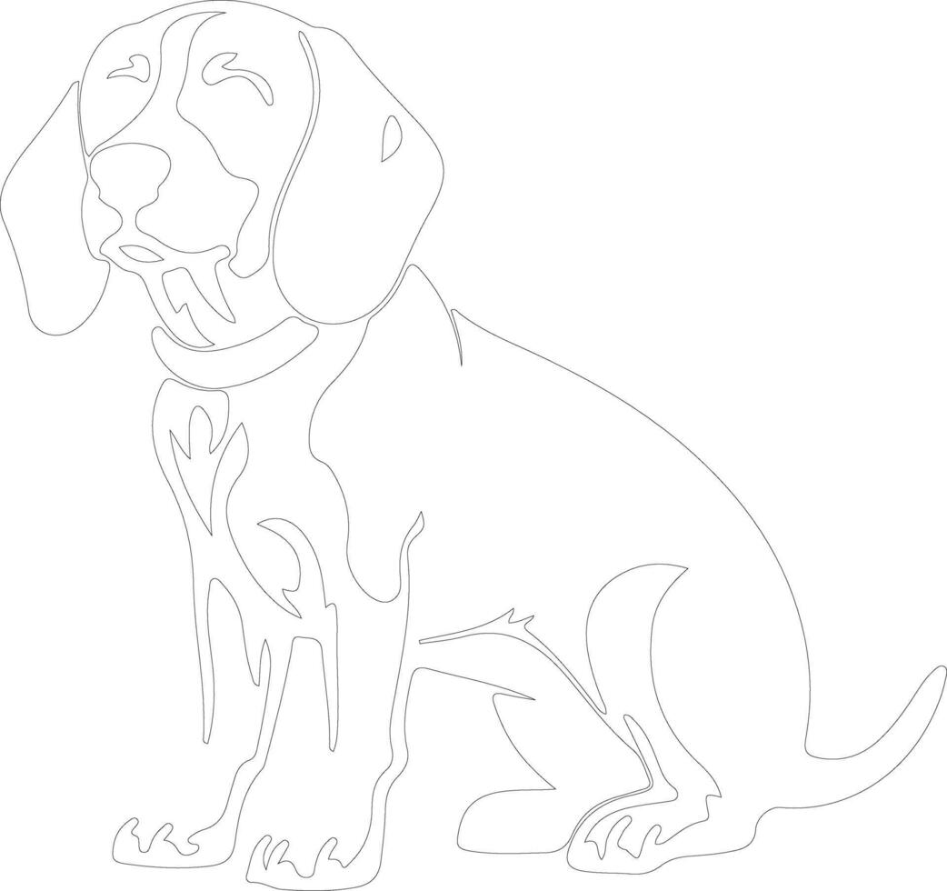 Beagle  outline silhouette vector
