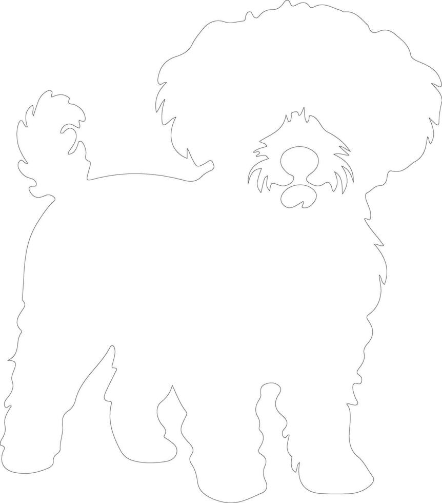 Bichon Frise  outline silhouette vector