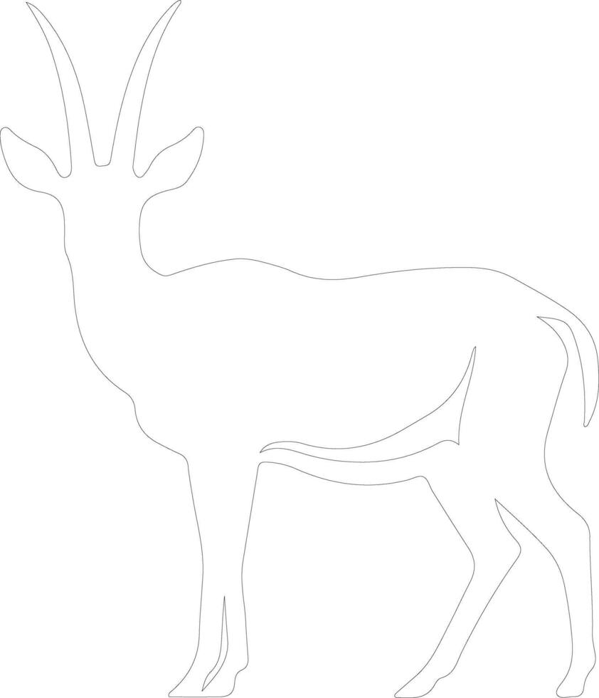 antelope outline silhouette vector