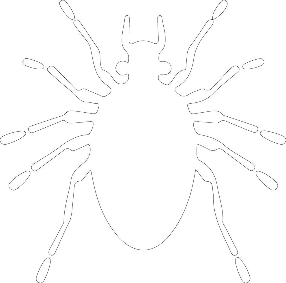 aphid  outline silhouette vector