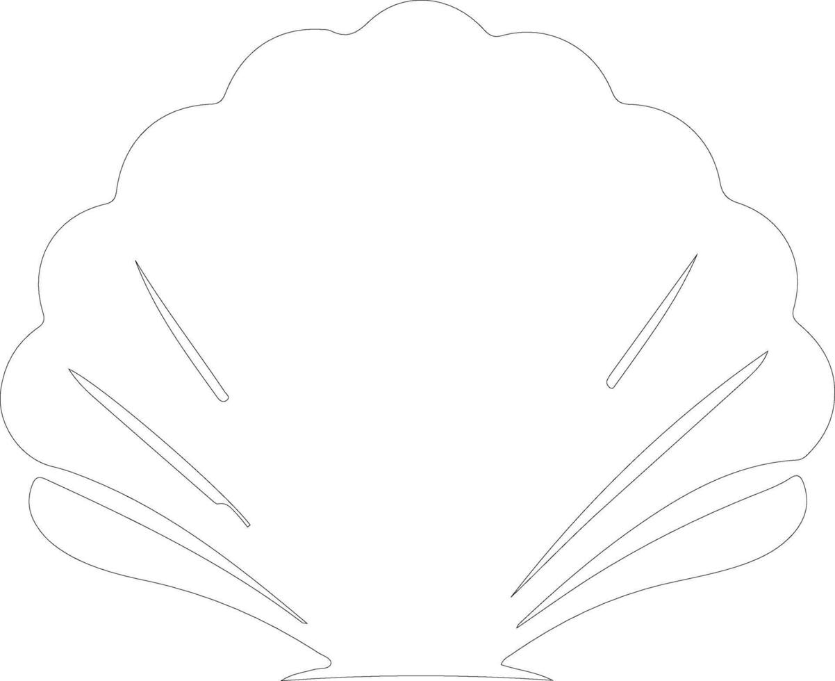 clam outline silhouette vector