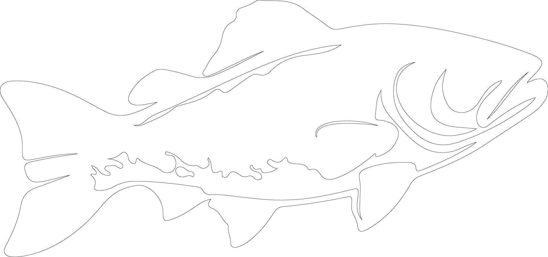 cod outline silhouette vector