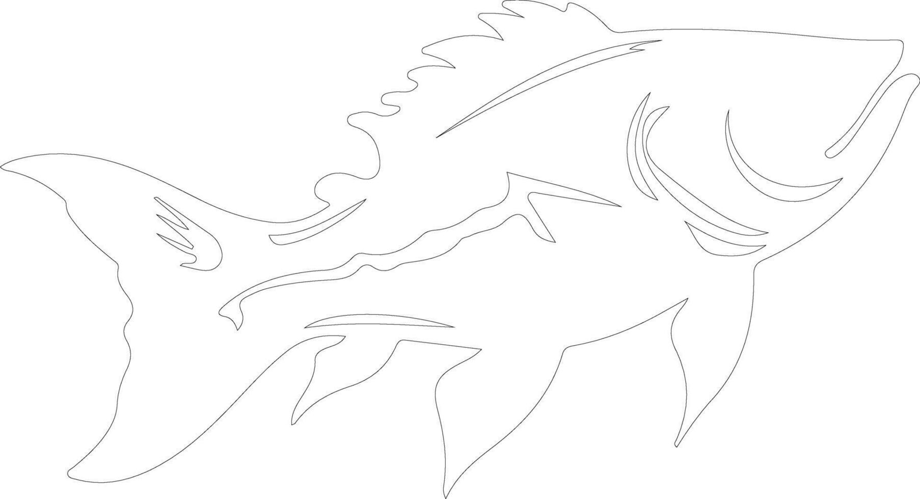 cod outline silhouette vector