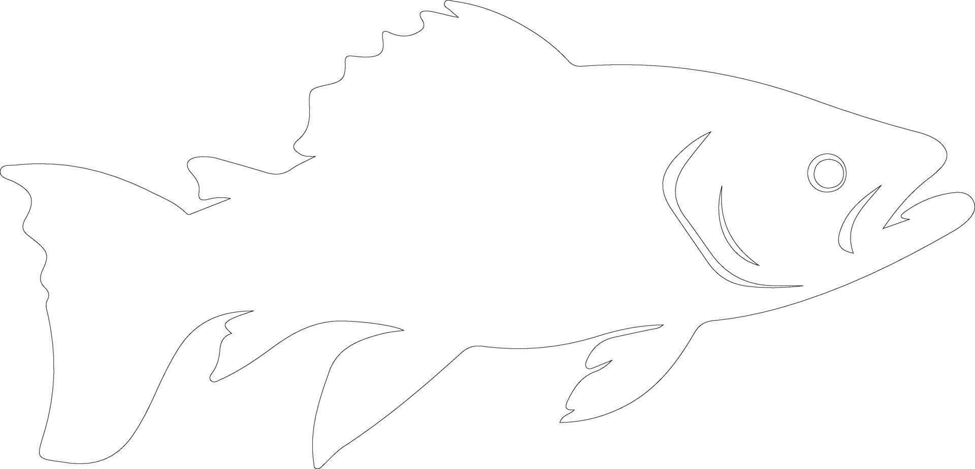 cod outline silhouette vector