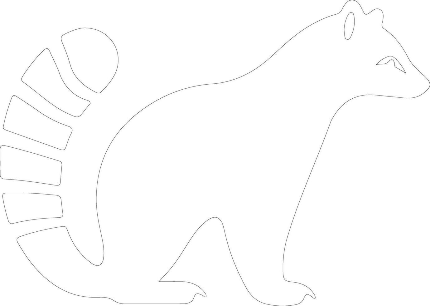 coati outline silhouette vector