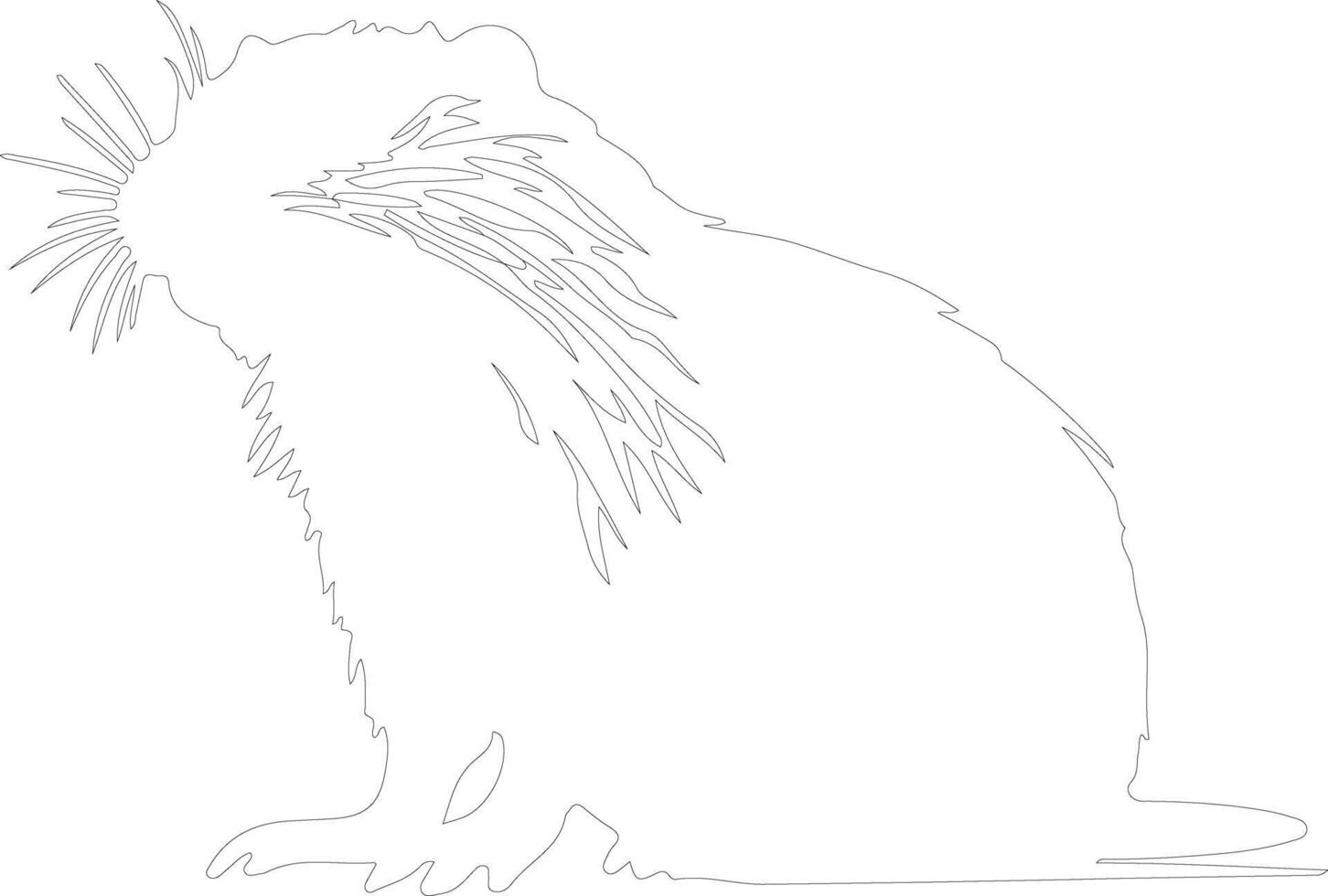 coypu outline silhouette vector