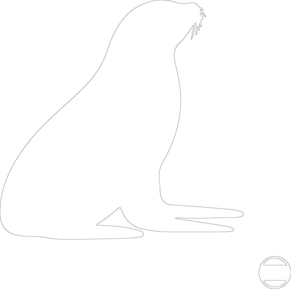 Californiasealion outline silhouette vector
