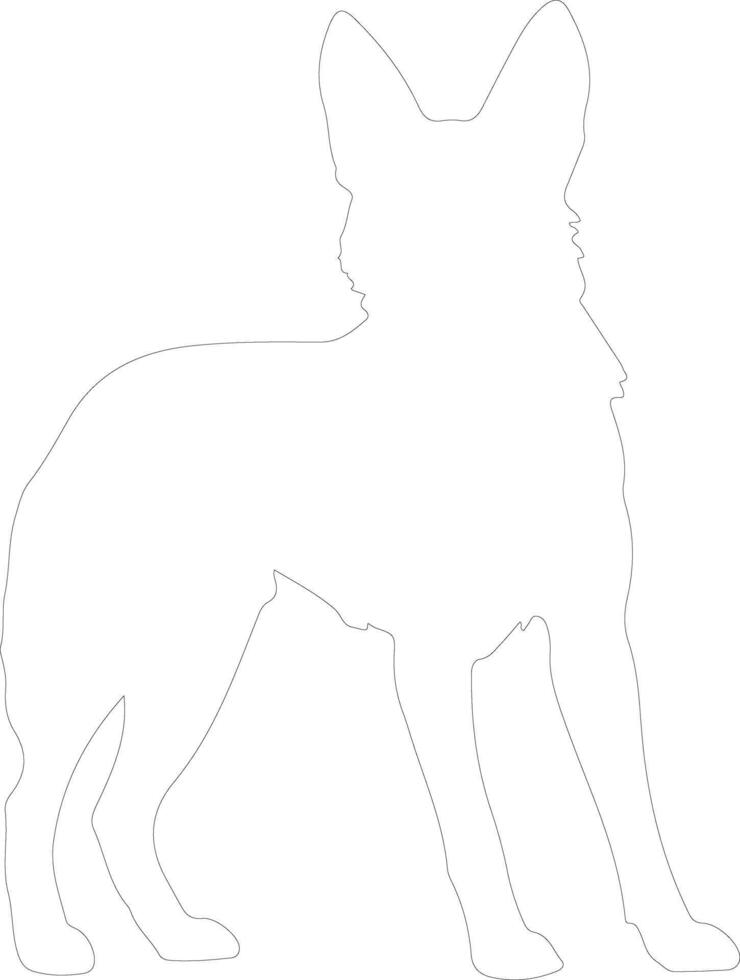 dingo outline silhouette vector