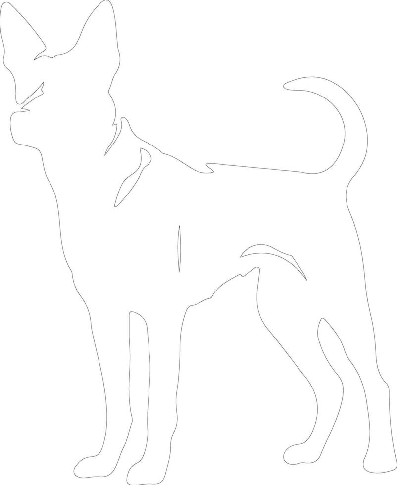 Capehuntingdog outline silhouette vector