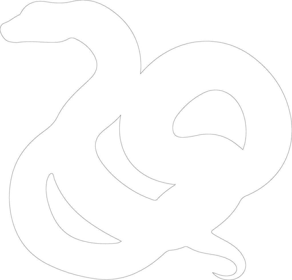 Boa constrictor contorno silueta vector