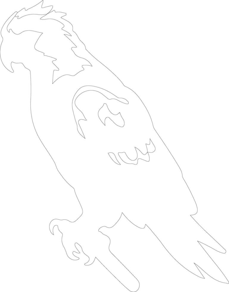 cockatoo outline silhouette vector