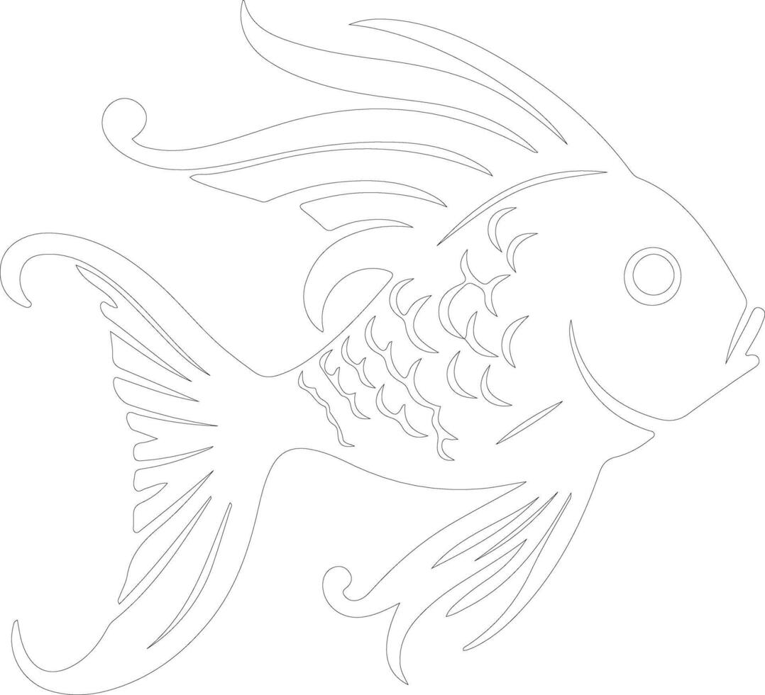 bonyfish outline silhouette vector
