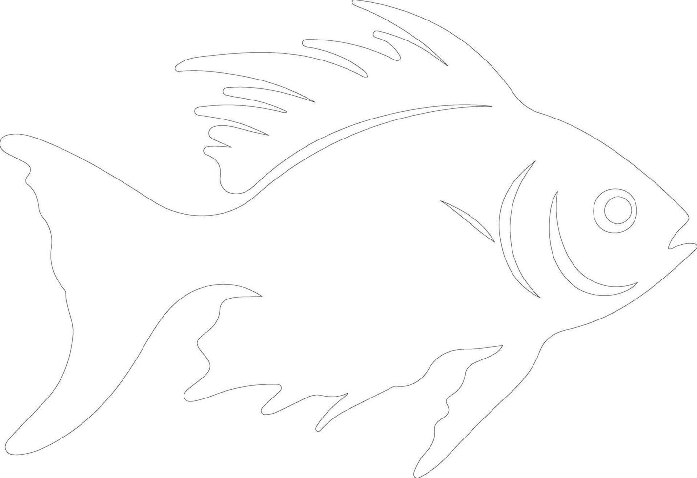 bonyfish outline silhouette vector