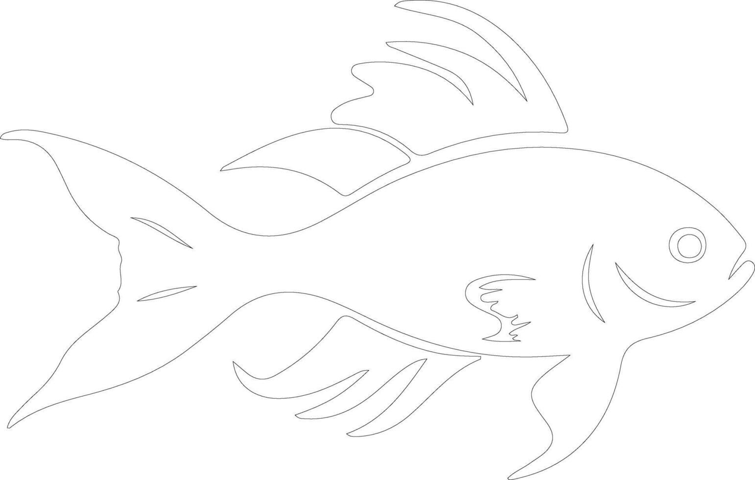 bonyfish outline silhouette vector