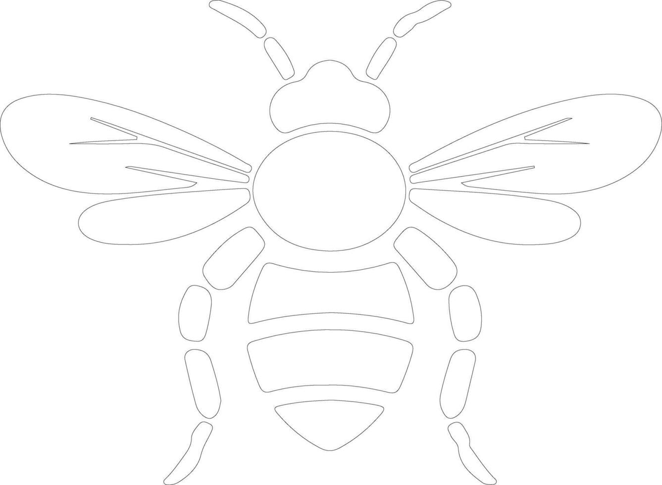 bumblebee outline silhouette vector