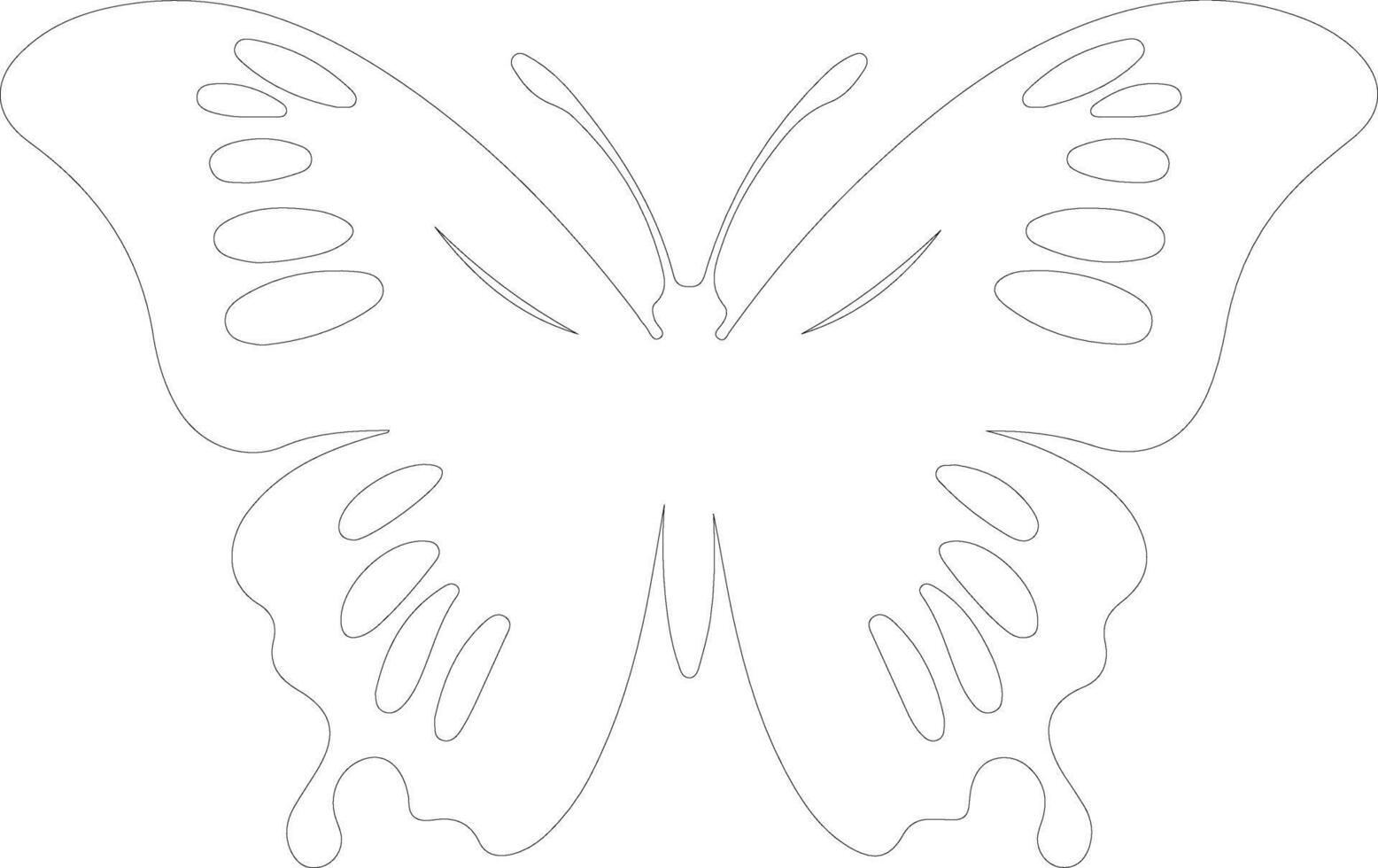 butterfly outline silhouette vector