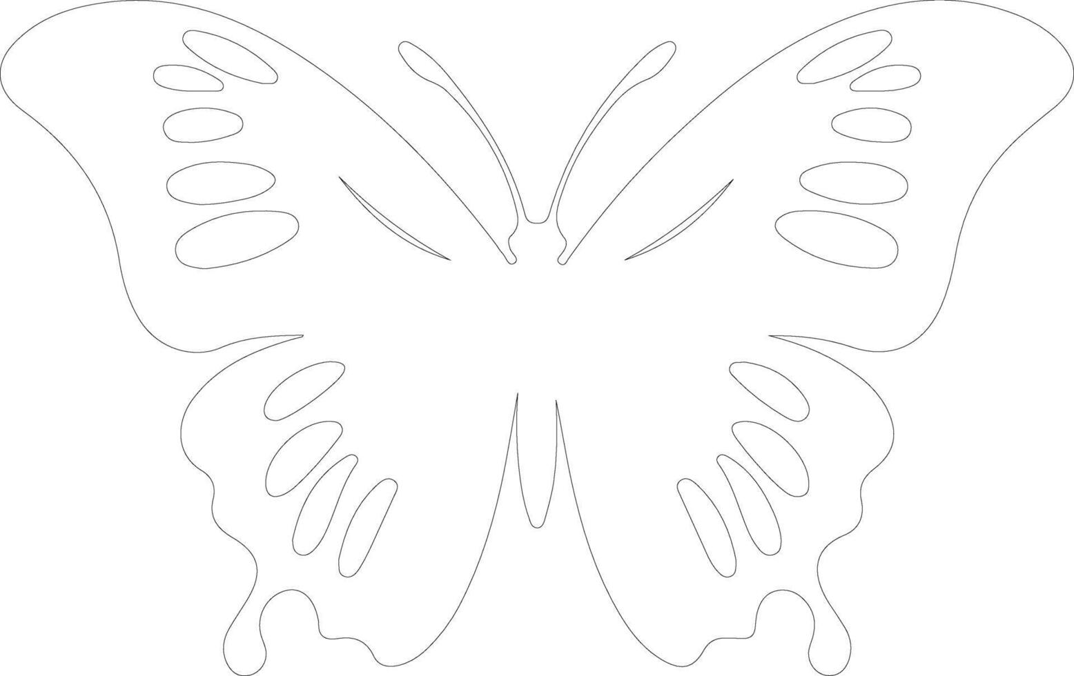 butterfly outline silhouette vector