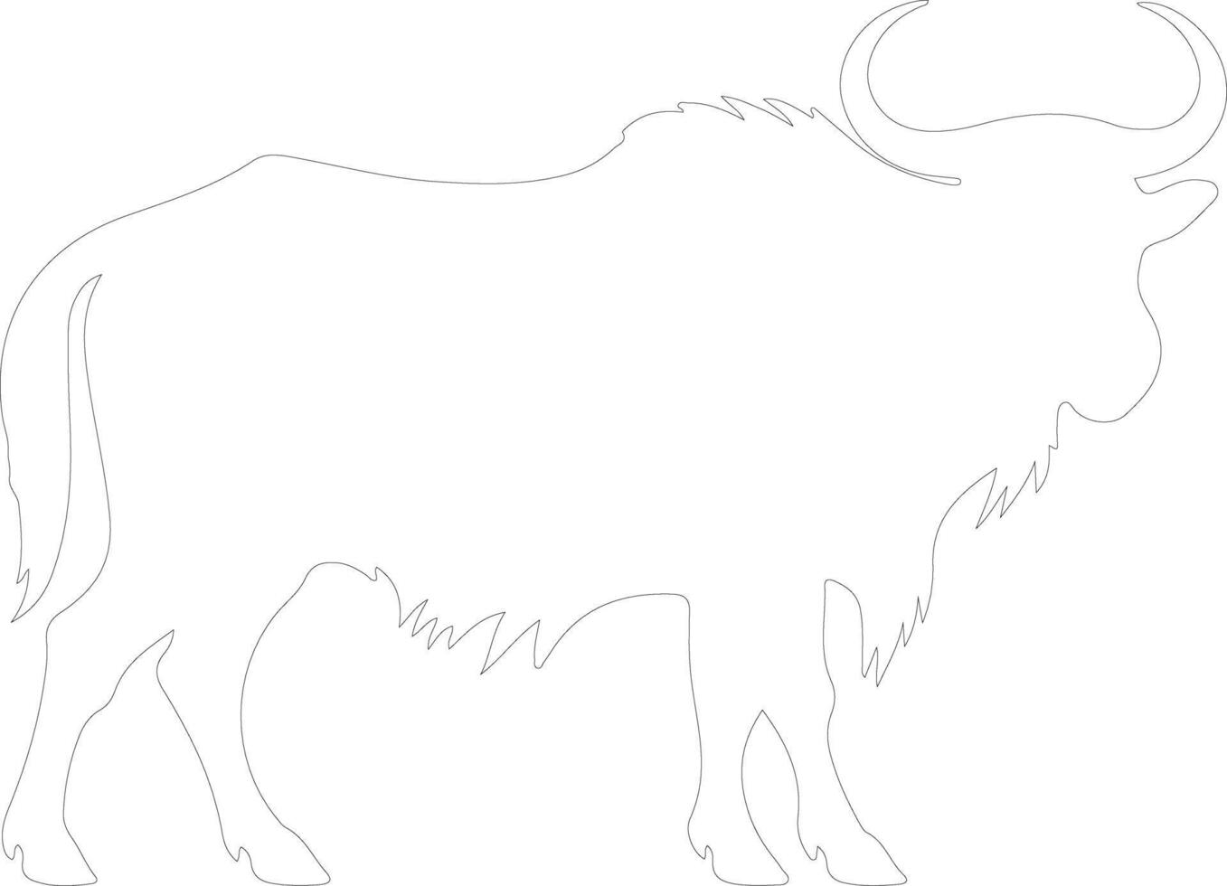 gnu outline silhouette vector