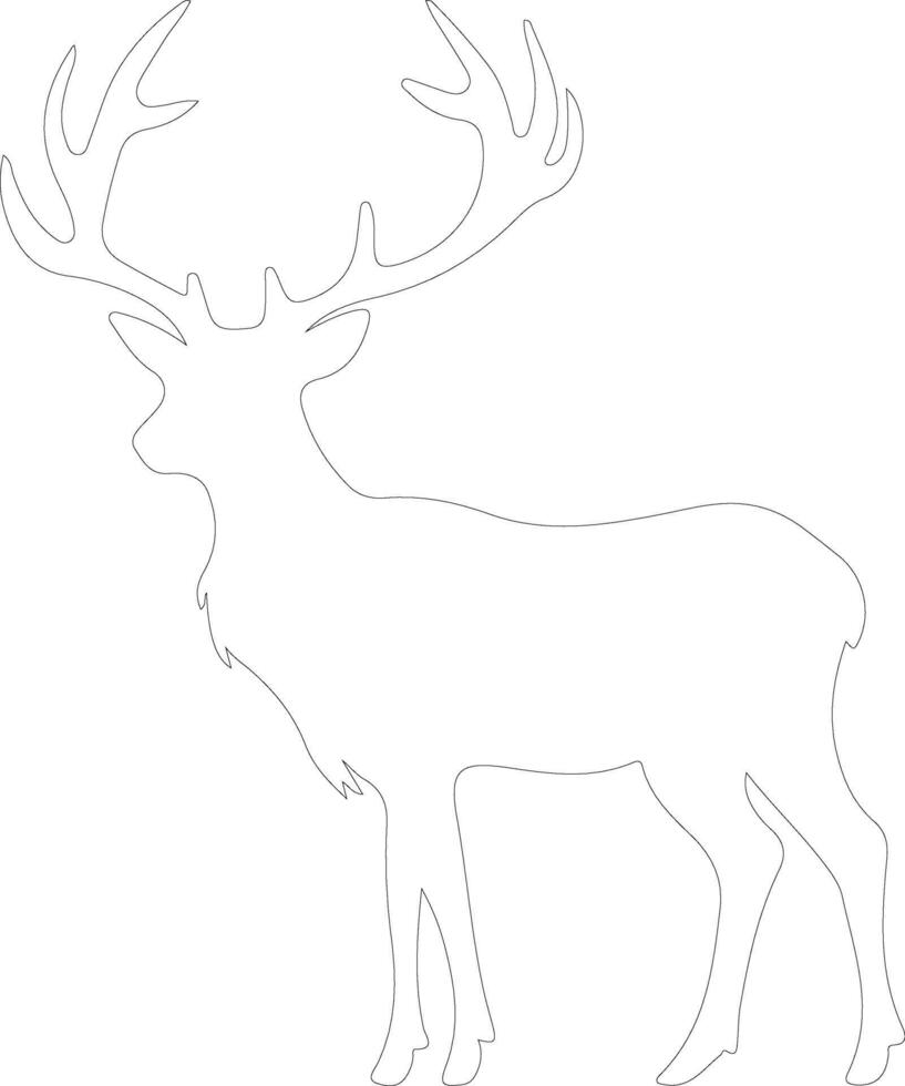 caribou outline silhouette vector