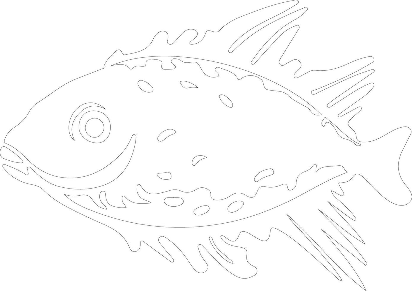 fugu   outline silhouette vector