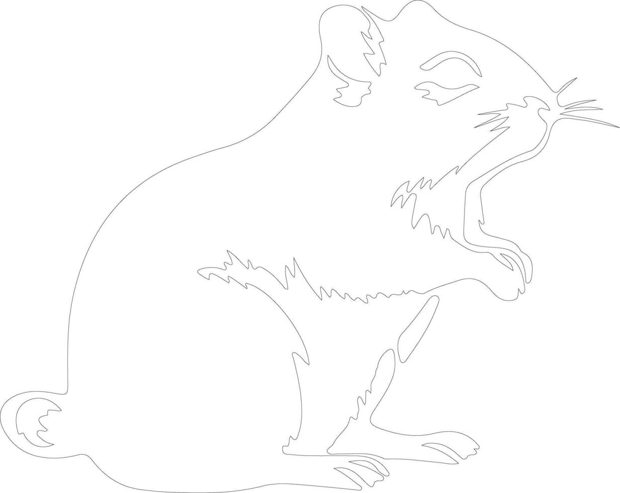 gerbil   outline silhouette vector