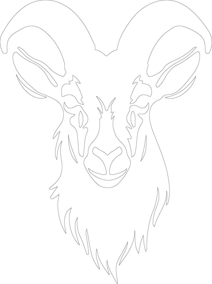 goat   outline silhouette vector