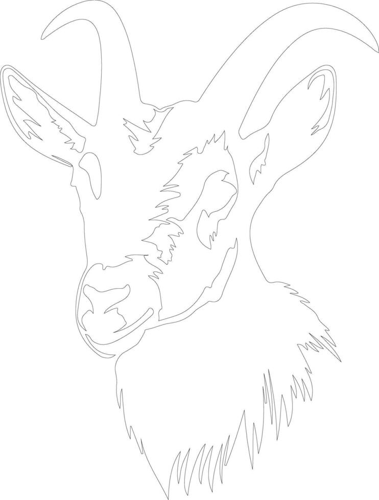 goat    outline silhouette vector