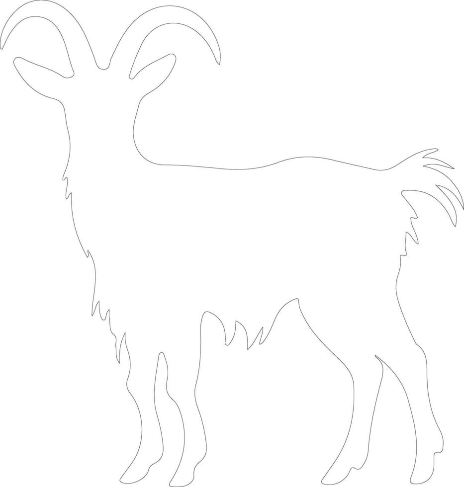 goat    outline silhouette vector