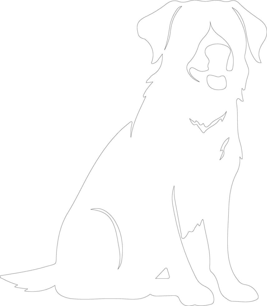 perro contorno silueta vector